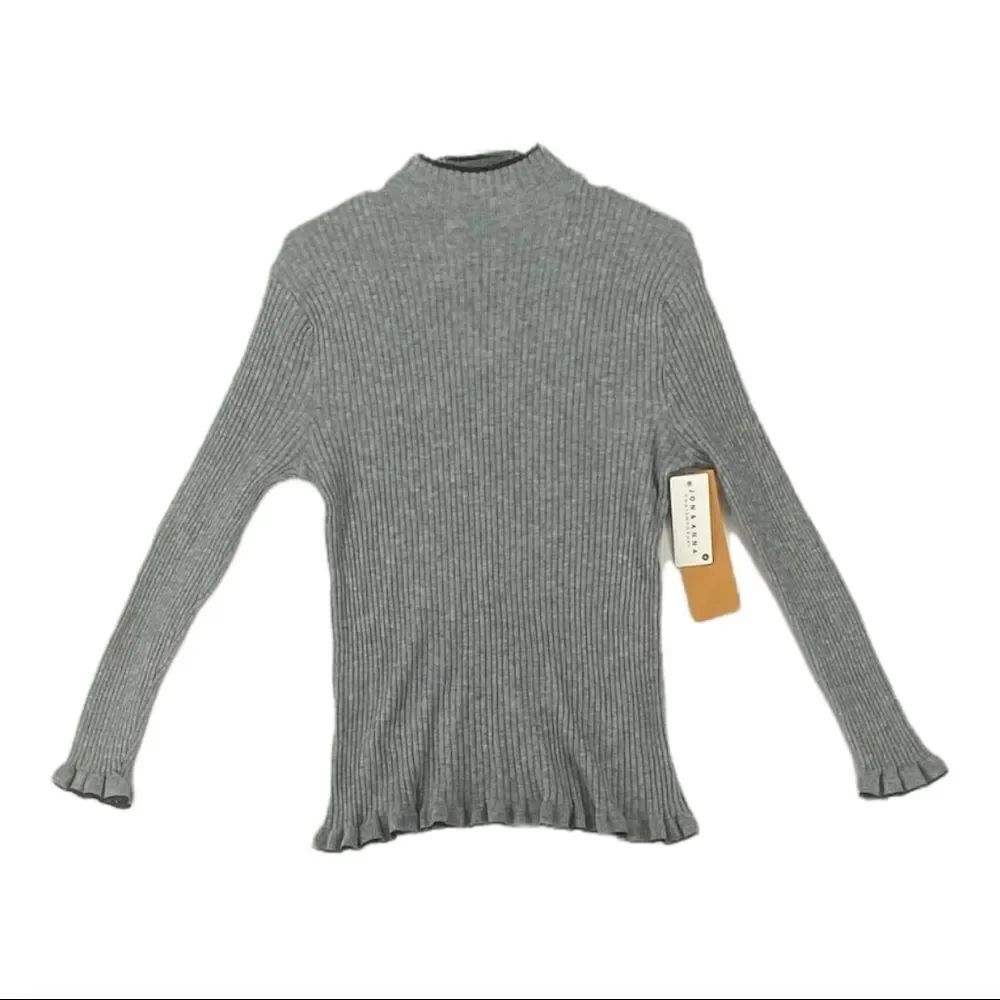 Jon & Anna Contemporary XL Gray Mock Neck Sweater